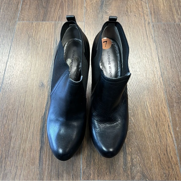 Adrienne Vittadini Leather Platform Heeled Ankle Boots SZ 7 - Picture 2 of 7